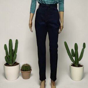 Vintage Wrangler Jeans 80s Dark Wash Stretch High Rise Waist 24 Length 32 Size 8